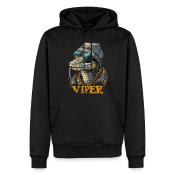 Coole Schlange - Männer Premium Bio Hoodie - Schwarz - Vorne - Nico (187cm)