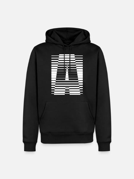 LETTER A - Men’s Premium Organic Hoodie - black