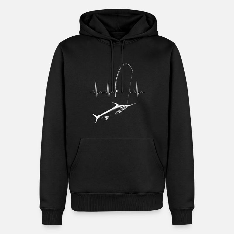 Pêche en haute mer - Sweat à capuche Premium bio Homme - noir