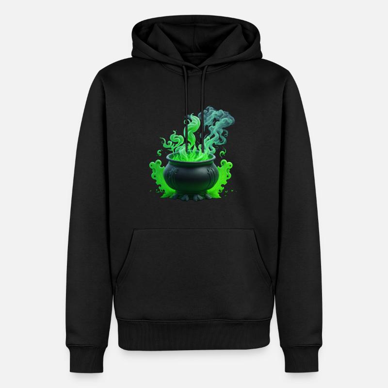 Chaudron de sorcière Halloween - Sweat à capuche Premium bio Homme - noir