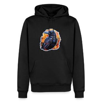 Halloween Herbst Rabe - Männer Premium Bio Hoodie - Schwarz - Vorne - Nico (187cm)