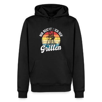 Griller BBQ Grill Grillmeister Grillen Grillparty - Männer Premium Bio Hoodie - Schwarz - Vorne - Nico (187cm)