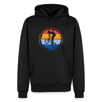 BMX Bike Retro Kids Motif Freestyle BMX Garçons - Sweat à capuche Premium bio Homme - noir - Devant - Nico (187cm)