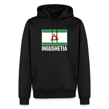 Inguschetien Inguschetia Ingusch Flagge Ing - Männer Premium Bio Hoodie - Schwarz - Vorne - Nico (187cm)