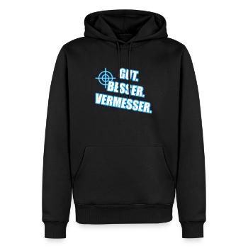Gut Besser Vermesser Vermessungsingenieur Spruch - Männer Premium Bio Hoodie - Schwarz - Vorne - Nico (187cm)