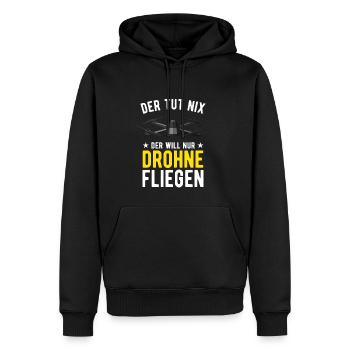 Der Tut Nix Der Will Nur Drohne Fliegen Drohnen - Männer Premium Bio Hoodie - Schwarz - Vorne - Nico (187cm)