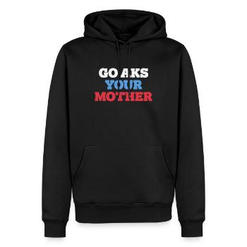 Geh, frag deine Mutter - Lustiger Papa Spruch - Männer Premium Bio Hoodie - Schwarz - Vorne - Nico (187cm)