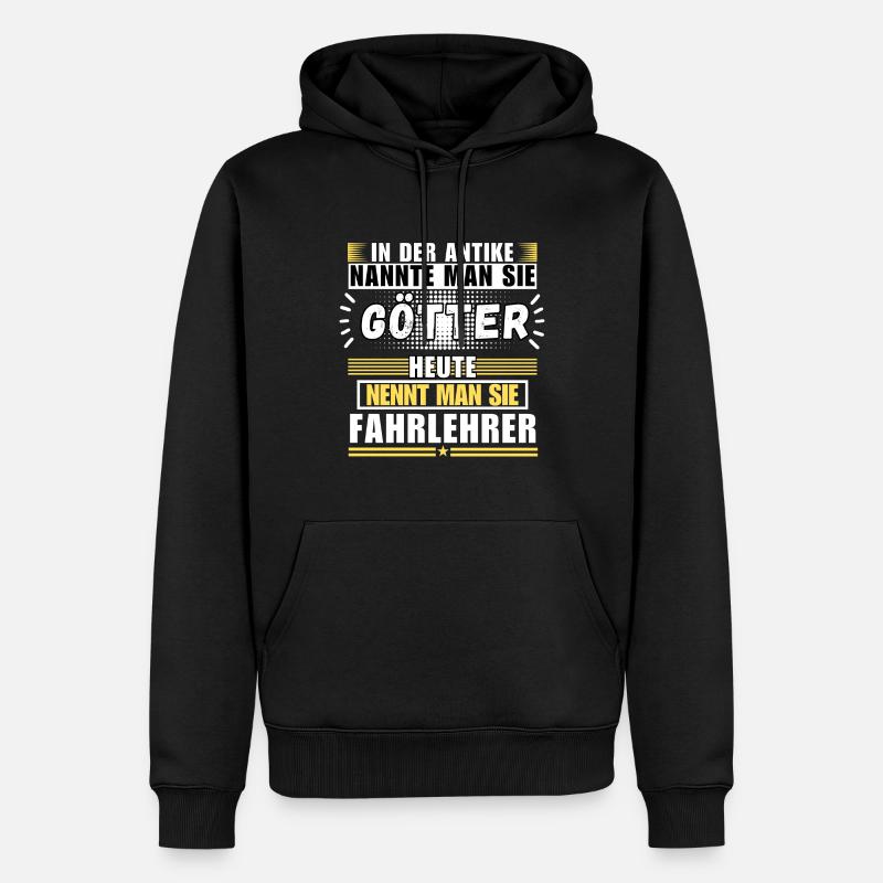 Dieux dans l'Antiquité. Moniteur d'auto-école aujourd'hui - Sweat à capuche Premium bio Homme - noir