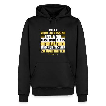 Unmatched performance as a computer scientist - Men’s Premium Organic Hoodie - black - Front - Nico (187cm)