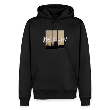 Tour de télévision de Berlin Panorama - Sweat à capuche Premium bio Homme - noir - Devant - Nico (187cm)