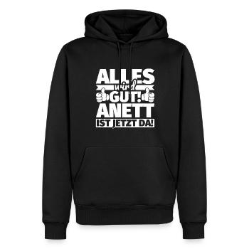 Anett Vorname Geschenk lustiger Spruch - Männer Premium Bio Hoodie - Schwarz - Vorne - Nico (187cm)