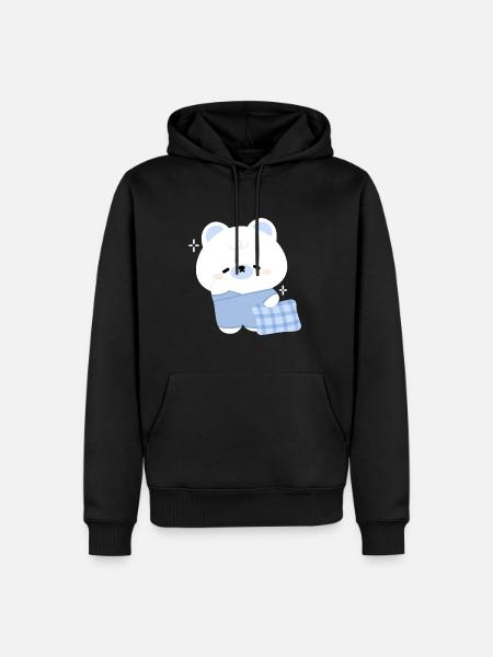 Sleepy Polar Bear - Men’s Premium Organic Hoodie - black