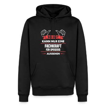 Fachkraft Speiseeis Design für stolze Handwerker - Männer Premium Bio Hoodie - Schwarz - Vorne - Nico (187cm)