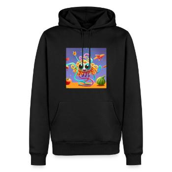 a verbessert IMG 8083 - Männer Premium Bio Hoodie - Schwarz - Vorne - Nico (187cm)