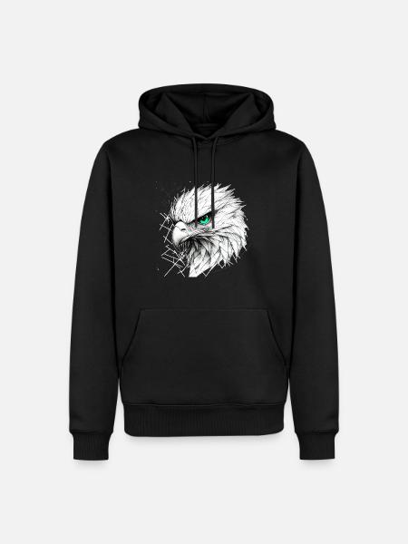 Libre comme l’aigle - Sweat à capuche Premium bio Homme - noir