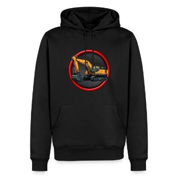 Bagger Baustelle Bauarbeiter Baggerfahrer - Männer Premium Bio Hoodie - Schwarz - Vorne - Nico (187cm)