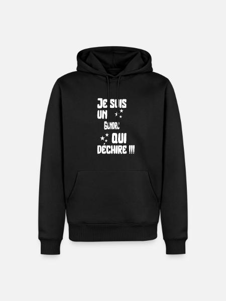 Gendre qui déchire cadeau - Sweat à capuche Premium bio Homme - noir