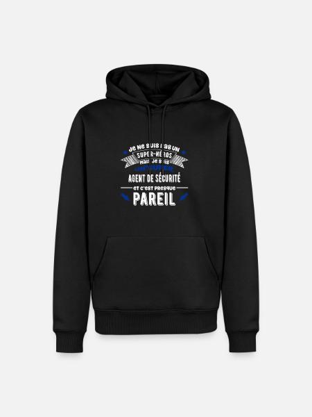 SuperAgent de sécurité cadeau - Sweat à capuche Premium bio Homme - noir
