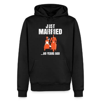 Gerade verheiratet vor 60 Jahren Hochzeitstag Geschenk - Männer Premium Bio Hoodie - Schwarz - Vorne - Nico (187cm)