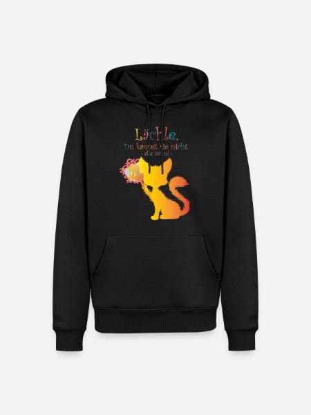 Verrueckte Katze 01 01 - Men’s Premium Organic Hoodie - black