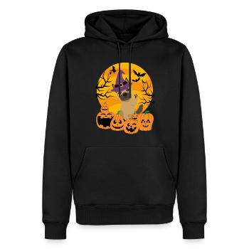 Mignon berger allemand Halloween Costume Chien - Sweat à capuche Premium bio Homme - noir - Devant - Nico (187cm)