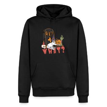 Mignon et effrayant Khao Manee chat d’Halloween - Sweat à capuche Premium bio Homme - noir - Devant - Nico (187cm)