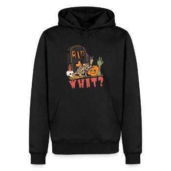 Mignon et effrayant Ocicat Chat d’Halloween - Sweat à capuche Premium bio Homme - noir - Devant - Nico (187cm)