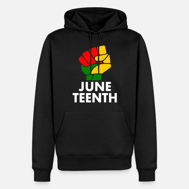 juneteenth - Sweat à capuche Premium bio Homme - noir