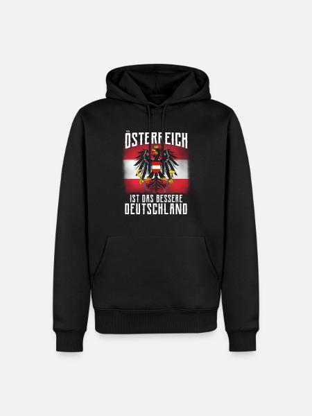 Österreich Tshirt - Männer Premium Bio Hoodie - Schwarz