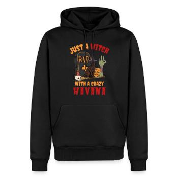Süße und gruselige Havana Halloween Katze - Männer Premium Bio Hoodie - Schwarz - Vorne - Nico (187cm)