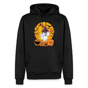 Süßer Pudel Halloween Kostüm Hund - Männer Premium Bio Hoodie - Schwarz - Vorne - Nico (187cm)