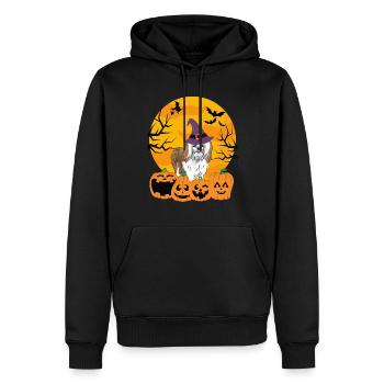 Süßer und gruseliger Shih Tzu Halloween Hund - Männer Premium Bio Hoodie - Schwarz - Vorne - Nico (187cm)