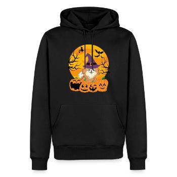 Mignon Nain Spitz Halloween Costume Chien - Sweat à capuche Premium bio Homme - noir - Devant - Nico (187cm)