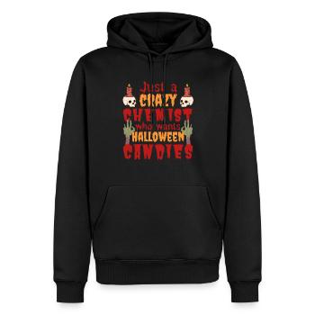 Effrayant drôle Halloween disant chimiste - Sweat à capuche Premium bio Homme - noir - Devant - Nico (187cm)