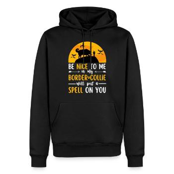 Border Collie Halloween Kostüm Hund - Männer Premium Bio Hoodie - Schwarz - Vorne - Nico (187cm)
