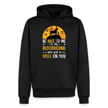 Bloodhound Halloween Costume Chien - Sweat à capuche Premium bio Homme - noir - Devant - Nico (187cm)