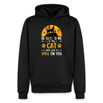 Katze Halloween Kostüm - Männer Premium Bio Hoodie - Schwarz - Vorne - Nico (187cm)