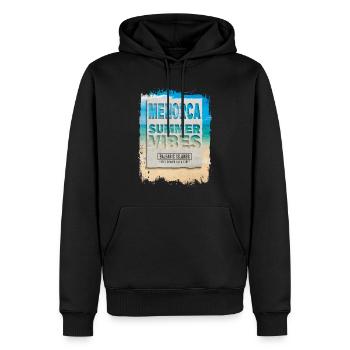 Menorca Spanien Sommer Sonne Strand Meer Palmen - Männer Premium Bio Hoodie - Schwarz - Vorne - Nico (187cm)
