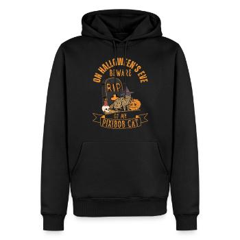 Süße und gruselige Pixiebob Katze Halloween - Männer Premium Bio Hoodie - Schwarz - Vorne - Nico (187cm)
