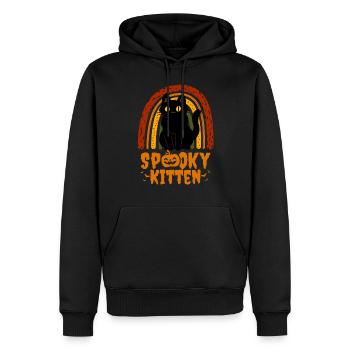 Halloween Katze für Halloween - Männer Premium Bio Hoodie - Schwarz - Vorne - Nico (187cm)