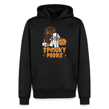 Süßer Pudel Halloween Kostüm Hund - Männer Premium Bio Hoodie - Schwarz - Vorne - Nico (187cm)