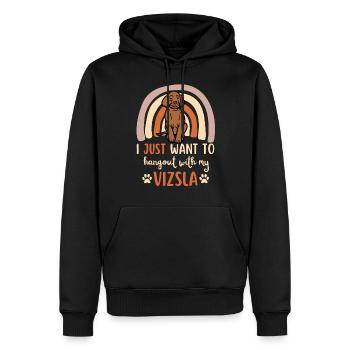 Süßer Vizsla Hund Liebhaber kawaii - Männer Premium Bio Hoodie - Schwarz - Vorne - Nico (187cm)