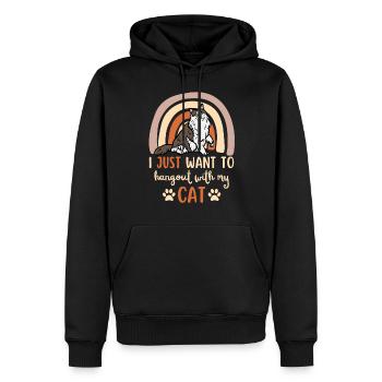 Süße Norwegische Waldkatze - Männer Premium Bio Hoodie - Schwarz - Vorne - Nico (187cm)