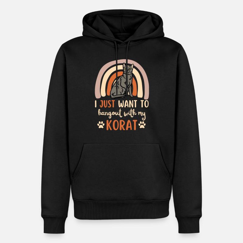 Mignon Korat Cat - Sweat à capuche Premium bio Homme - noir