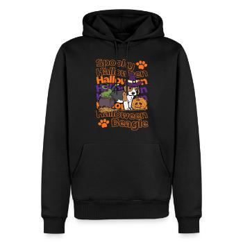 Beagle Halloween Hund Spooky Halloween Beagle - Männer Premium Bio Hoodie - Schwarz - Vorne - Nico (187cm)