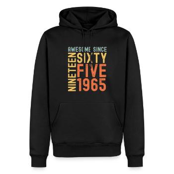 Awesome since 1965 Geburtstag Geschenk Jahreszahl - Männer Premium Bio Hoodie - Schwarz - Vorne - Nico (187cm)