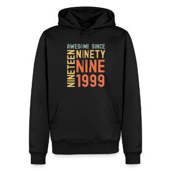 Awesome since 1999 Geburtstag Geschenk Jahreszahl - Männer Premium Bio Hoodie - Schwarz - Vorne - Nico (187cm)