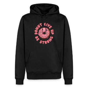 Donut abandonne Donut kawaii - Sweat à capuche Premium bio Homme - noir - Devant - Nico (187cm)