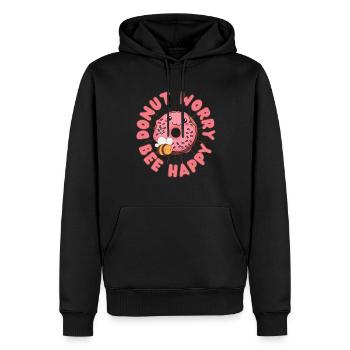 Donut s’inquiète Donut bees kawaii dire - Sweat à capuche Premium bio Homme - noir - Devant - Nico (187cm)