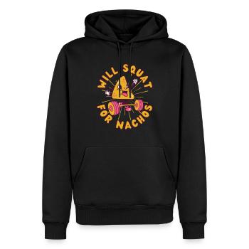 Nachos Kraftsport Fitness Nachos kawaii - Männer Premium Bio Hoodie - Schwarz - Vorne - Nico (187cm)